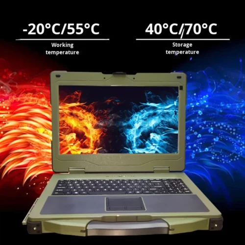 15.6inch New Dual Screen Industrial Rugged Notebook Portable Wide Temperature Outdoor Workstation Intel I5 Business Laptops