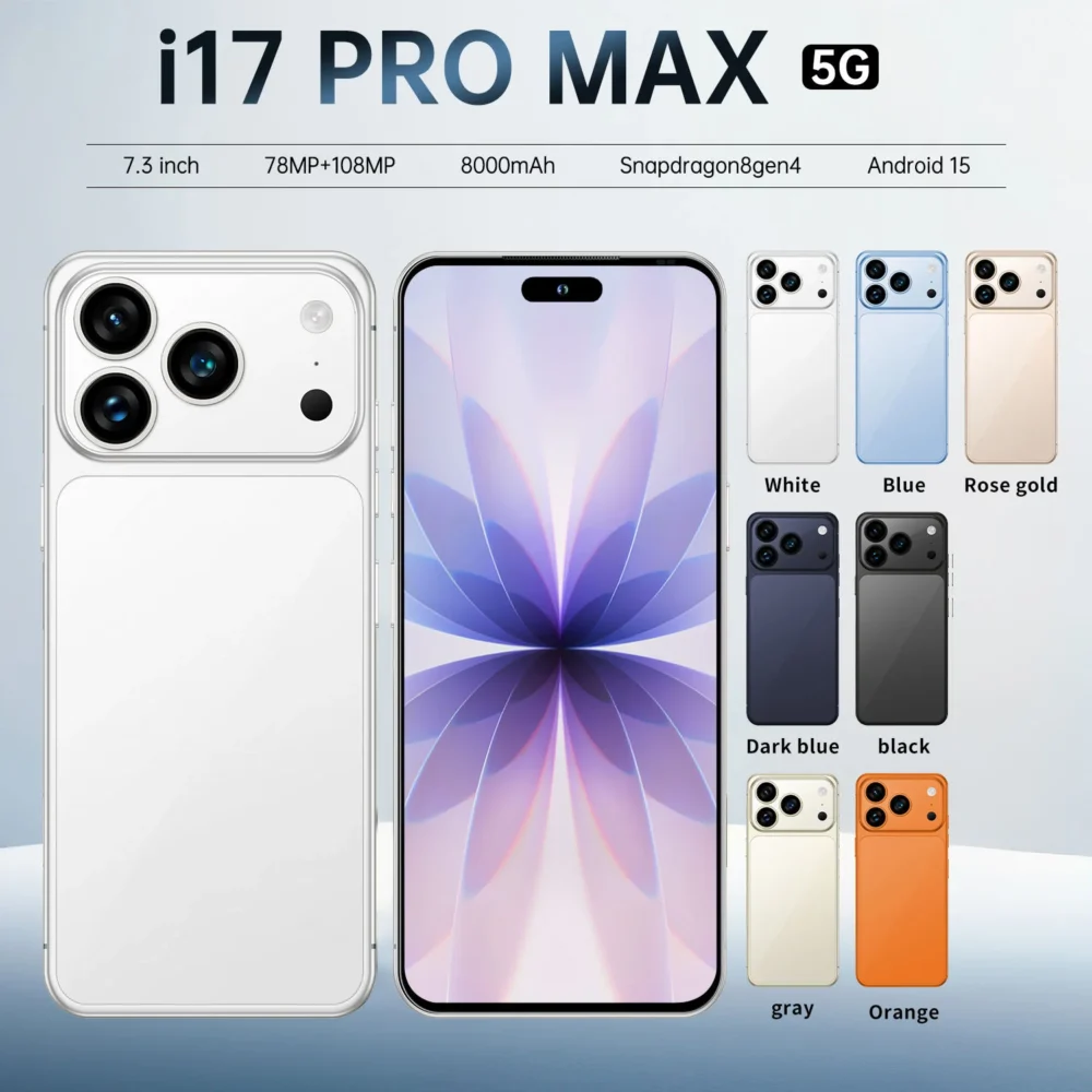 New Arrived Low Price I17 Pro Max Mobile Phones Dual Sim Global Version I17ProMax Smartphone 8GB+256GB Cell Phones