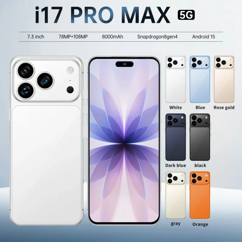 New Arrived Low Price I17 Pro Max Mobile Phones Dual Sim Global Version I17ProMax Smartphone 8GB+256GB Cell Phones