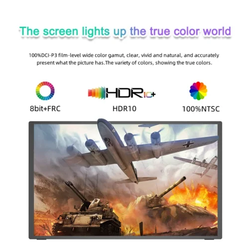 EIMIO 18.5 Inch 1080p Full HD H-IPS LCD Portable Monitor with Type-C Interface Anti-Blue Light Built-in Speaker for PC & Phone