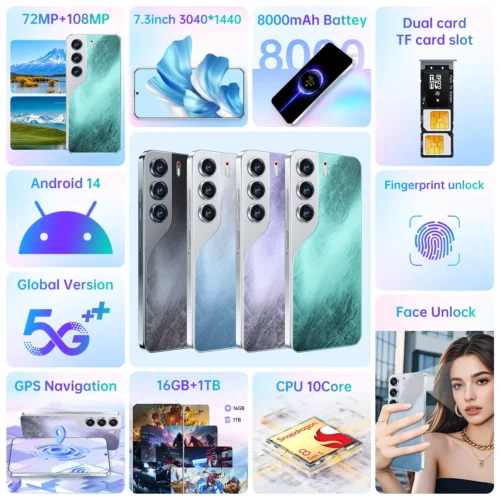 2025 Original Camon 40 Pro Power Techno 1TB Camon40 Pro Octa-core 7.3inch 16+1TB 5G Smartphones 6800mAh 108MP Mobile Phone