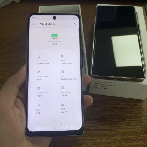 Fnban Camon 40 Pro Original 6.8inch Curved Screen 8+256GB 5G Smartphones 8000mAh 108MP Mobile Phone