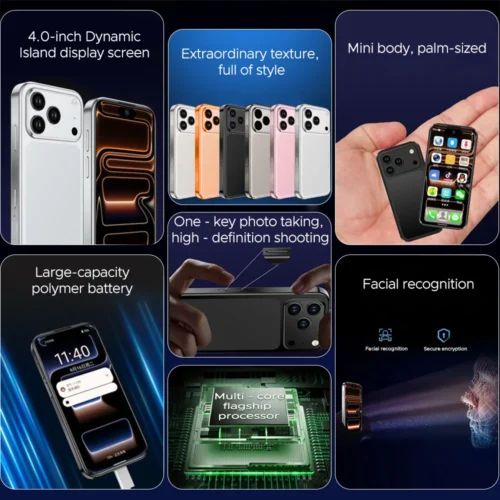 Hot Sale Mini Phone XS17Pro Promax Mini Smartphone  HD Screen Quad Core Processor Tiny Compact WIFI Mobile Phones