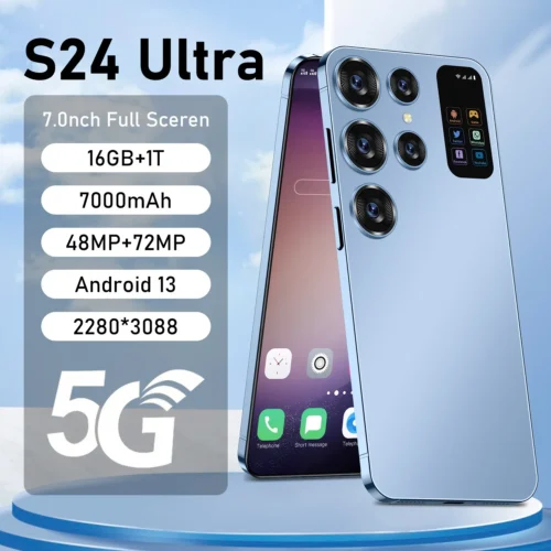 Global Version S24 Ultra NEW 16GB/1TB Unlocked Mobile Phone S24 Ultra 108MP 7 Inch 8000mAh Smart Mobile Phones