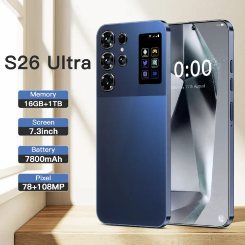 2025 Best Selling S26 Ultra 5G Smartphone High Configuration 16+1TB Unlocked 2K LTE 108MP Wholesale Smart Mobile Phones