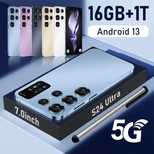 Global Version S24 Ultra NEW 16GB/1TB Unlocked Mobile Phone S24 Ultra 108MP 7 Inch 8000mAh Smart Mobile Phones