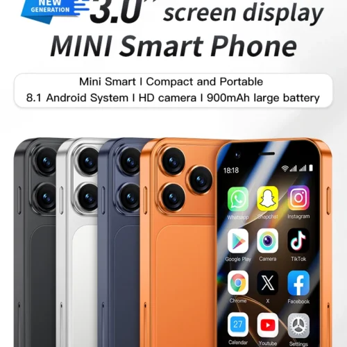 A17 Mini Smartphone 3.0'' HD Screen 4+64GB 3G/4G LTE Dual SIM Cellphone Android Mini Mobile Phones