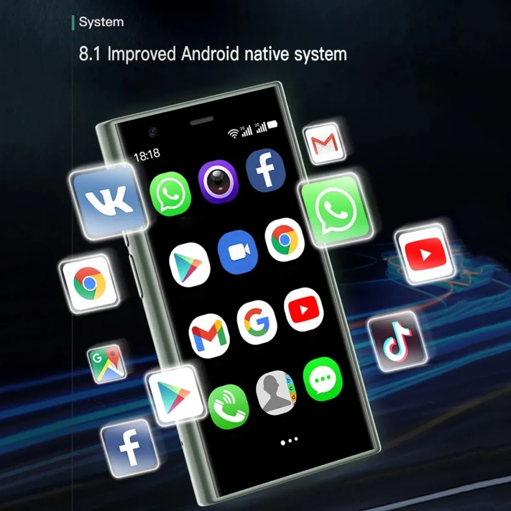 SOYES S23 Pro Mini Smart Mobile Phone 3.0 Inch Android 8.1 Smartphone 2GB RAM+16GB ROM Dual SIM 3G Cellphones