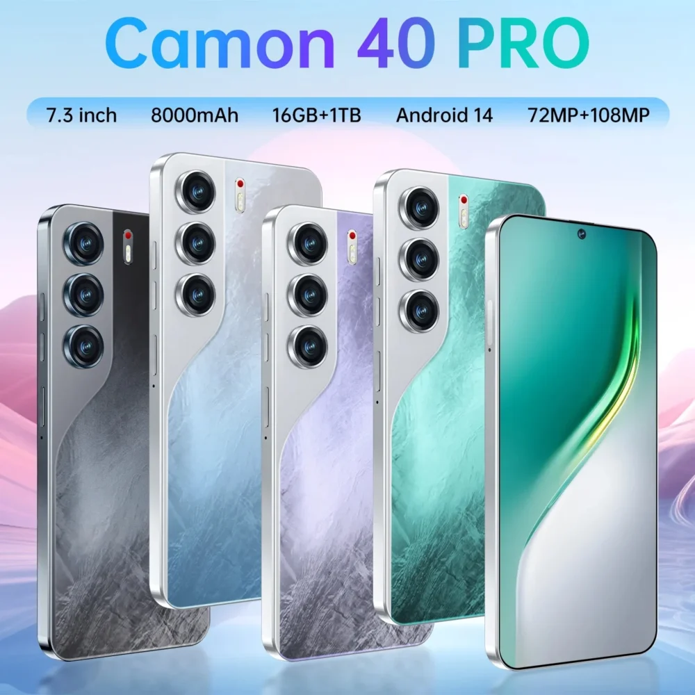 Hot Selling Camon 40 Pro 5G Unlocked Android Smartphones 16GB+1TB Dual SIM Card Mobile Phones with LTE CDMA Global Version