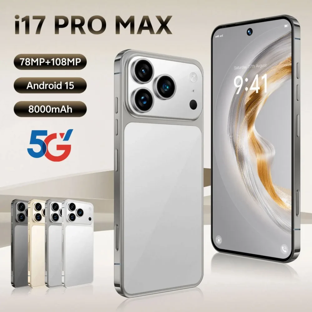 2025 16G+1TB 7.3inch I17 Pro Telephone Origin Clone Smartphone Unlocked 5g I17 Pro Game Smart Mobile Phones
