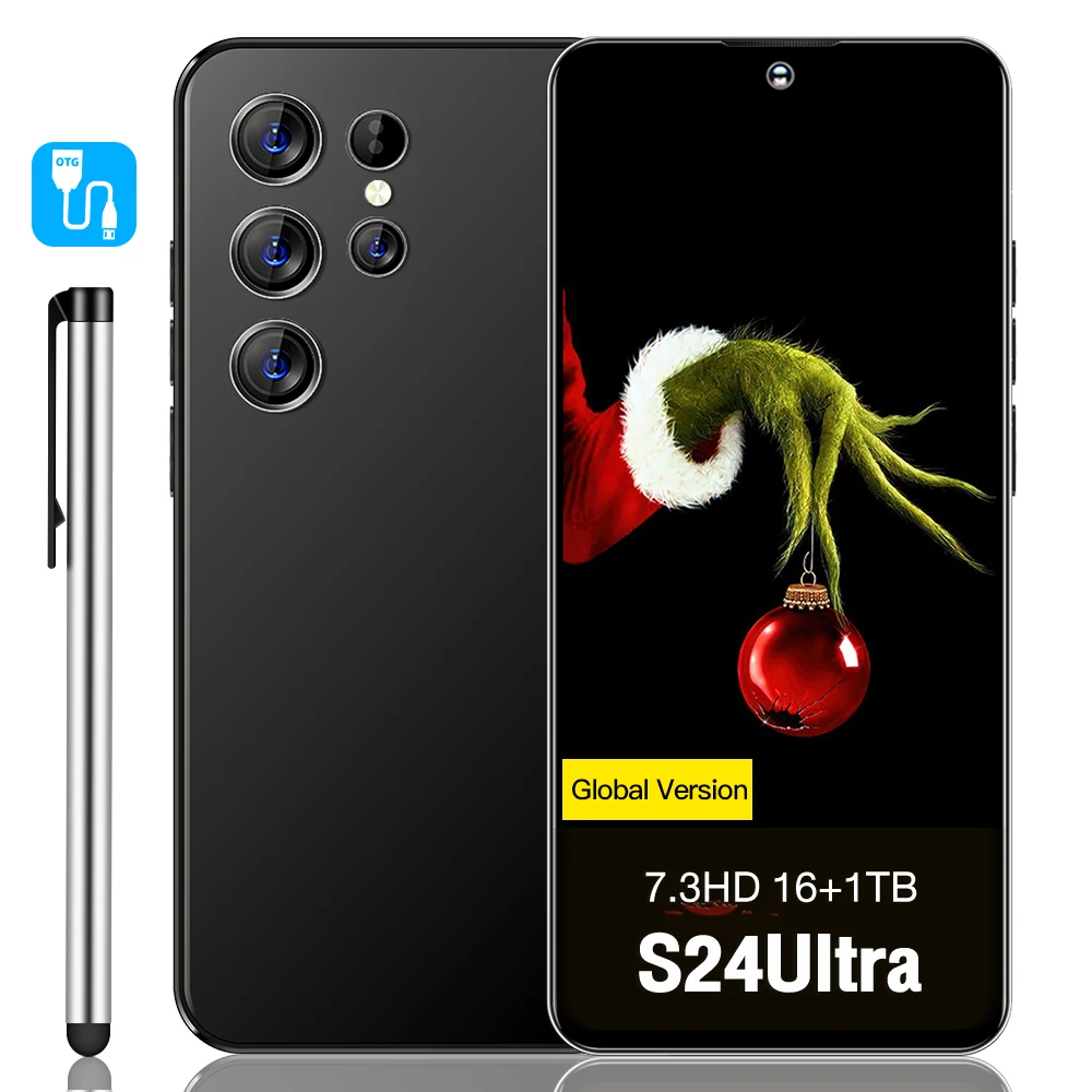 Original S24 Ultra Smartphones 16GB+1TB 5G Dual SIM Mobile Phone with HD LCD 65W Low Price LTE Cellular
