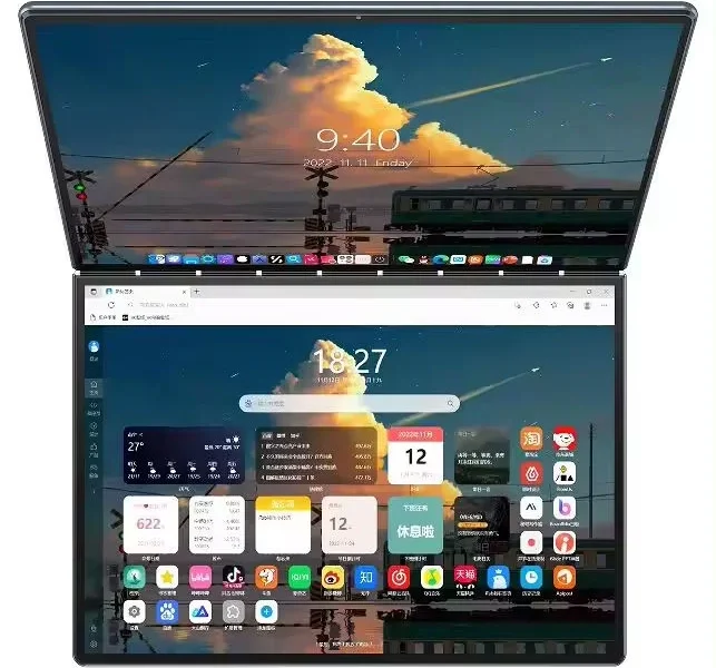 Factory 2025 New Ultrabook 11Inch Foldable Dual Touch Screen Intel I3 12th N100 Aluminum Yoga Laptops for Students and Designers