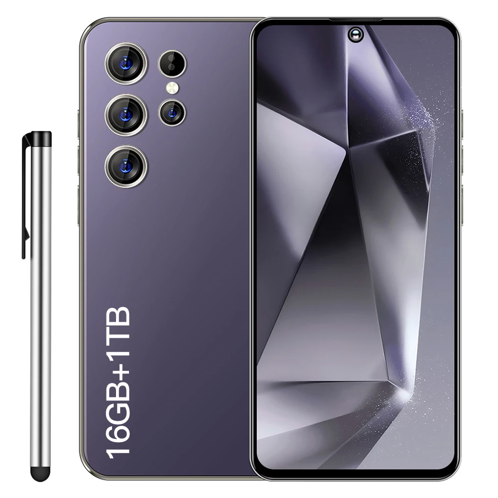 Cheap 5g Smartphone S24 Ultra 7.3 Inch Full Screen 16+1TB Android Mobile Phones With Face Id Original Unlocked Cell Phones L ram