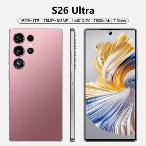 Best Selling Cellphones S26 16+1TB 48+108MP Global 5G Smartphone 7.3Inch Screen Cellphones for S26 ultra Smart Phone
