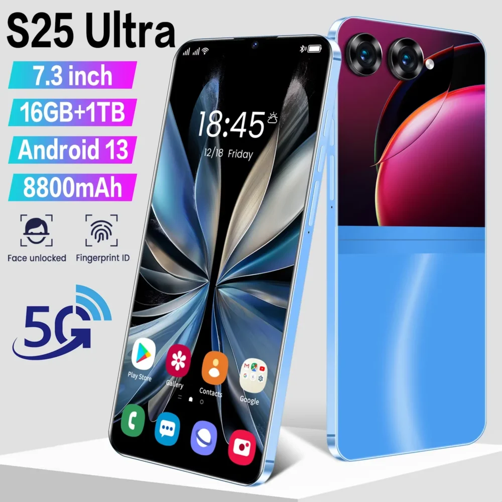 Hot Selling S25 Ultra High Quality Unlocked Smartphone Dual SIM 5G S25 Ultra Cell Phones 16GB+1TB S25Ultra Gaming Mobilephone