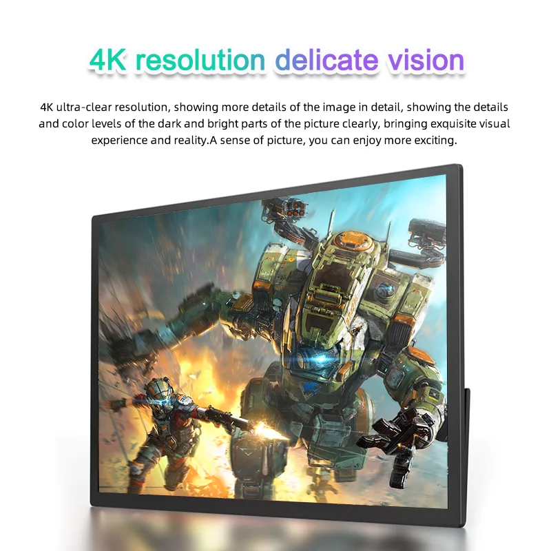 EIMIO 18.5 Inch 1080p Full HD H-IPS LCD Portable Monitor with Type-C Interface Anti-Blue Light Built-in Speaker for PC & Phone