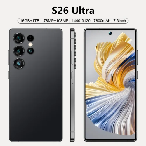 Best Selling Cellphones S26 16+1TB 48+108MP Global 5G Smartphone 7.3Inch Screen Cellphones for S26 ultra Smart Phone