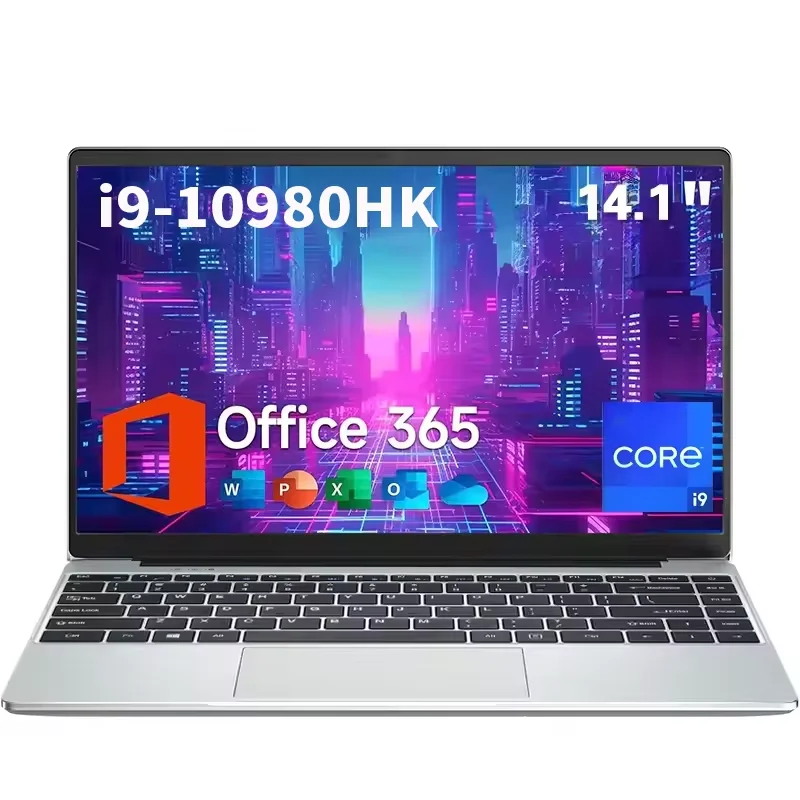 NEW Core i9-10980HK laptop 16GB RAM 1/2TB SSD Portable laptops 14.1-inch Windows 11 Por Notebook computer Office Gaming