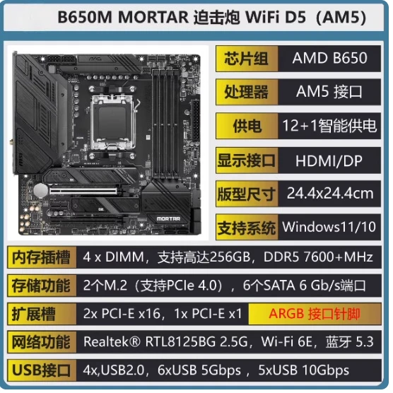 B650M AORI ELITE AX ICE D5 Gaming Motherboard - Bundle with AMD Ryzen 7800X3D CPU
