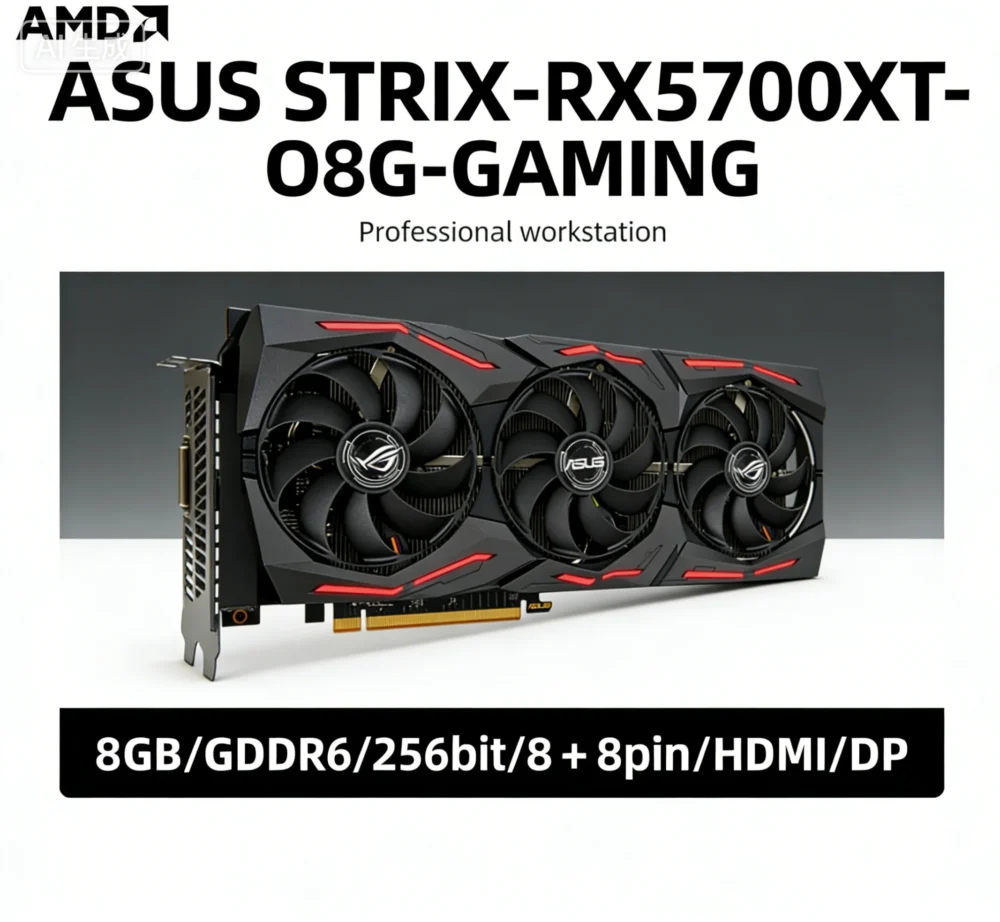 AMD Radeon RX 5700 CLD 8GO & RX 5700 XT TCX 8GP & STRIX RX5700XT O8G GAMING 8GB GDDR6 256-bit graphics card For PCI-E4.0 HDMI DP