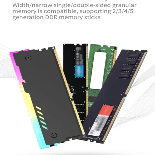 TEUCER RM-1 PC Memory Heatsink RAM Cooling Vest 5V 3-PIN ARGB for Desktop Computer Memory DDR3 DDR4 DDR5 DDR2
