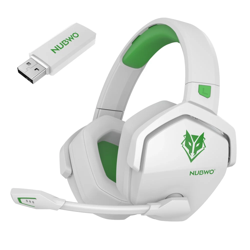 NUBWO G06 2.4G Dual Wireless Gaming Headset 5ms Low Latency 7.1 Surround ENC Mic For PC PS4 PS5 Gaming Bluetooth Headphones