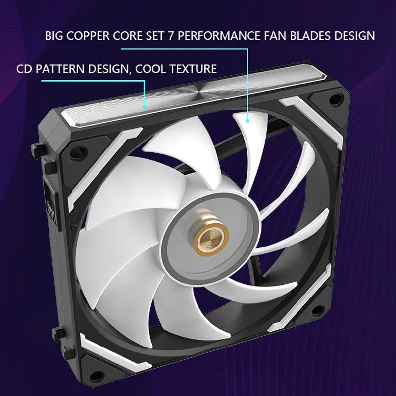 UPSIREN WF-120 ARGB PWM 3PCS Chassis fanARGB120mm/4PIN PWM/ Magic Color Wireless Stitching Computer heat dissipation fan