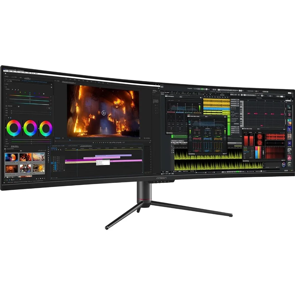 49 Inch Curved Gaming Monitor 144Hz Ultrawide 32 9 WDFHD 3840x1080P HDR400 sRGB USB C DP HDMI Built in Speakers Adjustable