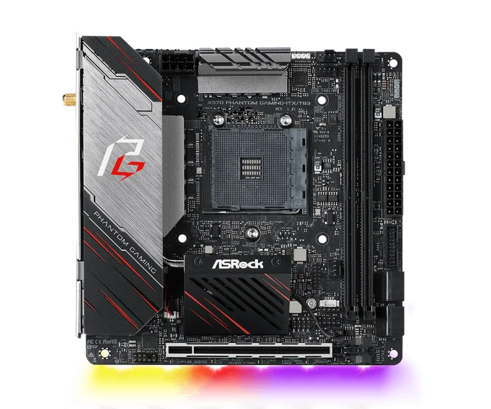 AMD X570 motherboard ASROCK X570 Phantom Gaming ITX/TB3 AM4 DDR4 64G Ryzen 5 5600 4700G 2600 3200G cpu PCI-E 4.0 Mini ITX