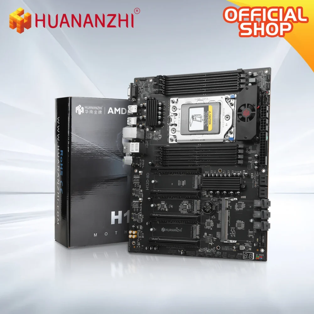 HUANANZHI H12D 8D AMD  Motherboard with BMC module support AMD EPYC 7002 7003 series CPU 8 channel memory Dual 2.5G network IPMI
