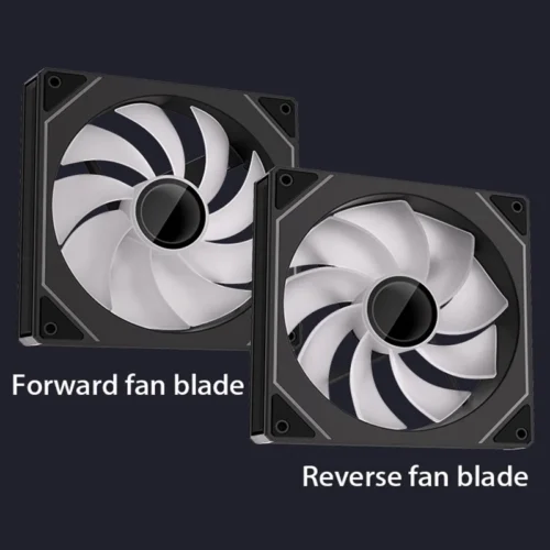 14cm ARGB Infinity Mirror PC Case Fan – 140mm Cooling Fan with PWM Silent Fan for Computer Case, CPU Cooler, Radiator