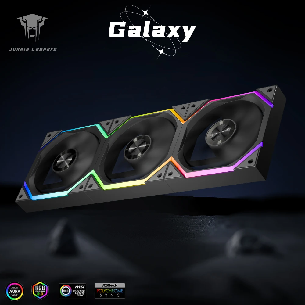 120mm ARGB Fan Infinity Mirror Design 5V 3PIN Aura Sync 4PIN PWM 800-2000RPM Cooler Fan Jungle Leopard Galaxy Prism XH