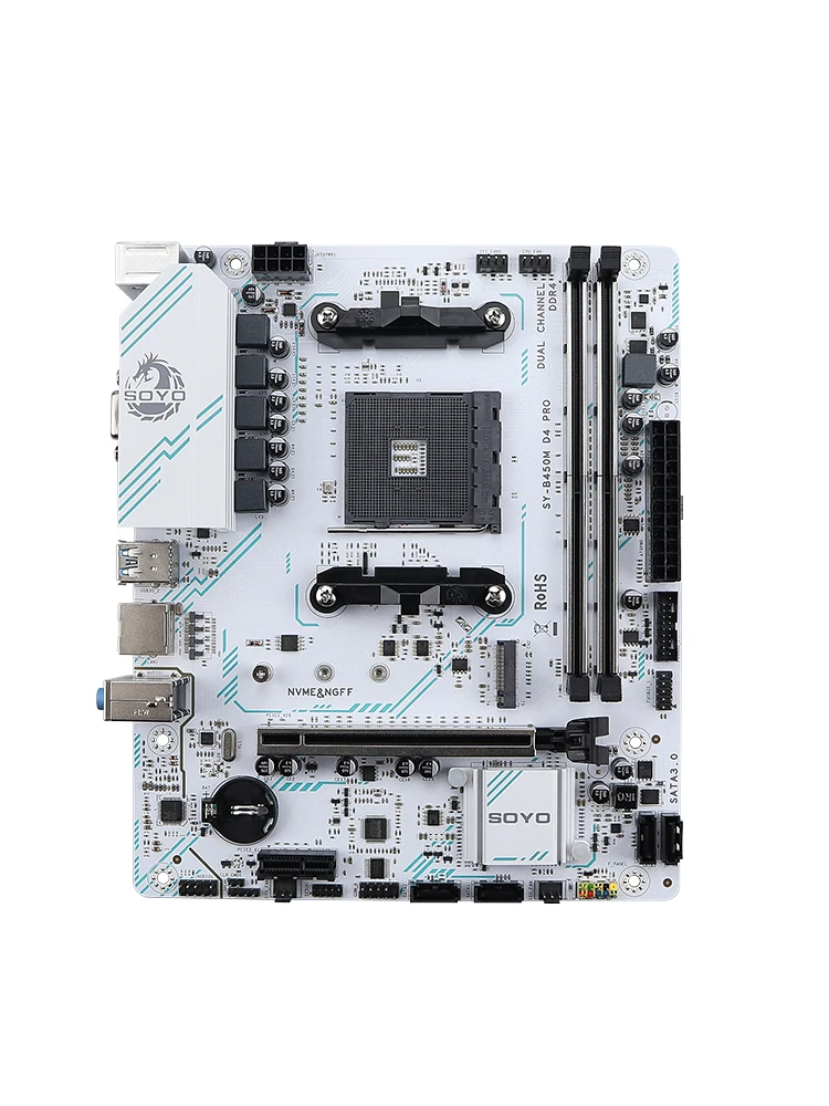 SOYO AMD B450M Game Motherboard DDR4 Memory AM4 Mainboard M.2 NVME Desktop Computer components Supports CPU AMD AM4 Ryzen 5600