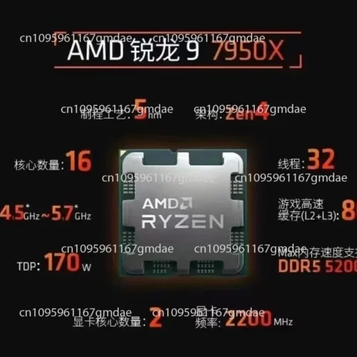 Origina  AMD Ryzen 9 7900X3D / R9 7950X3D /R7 7800X3D Socket AM5 Gaming Desktop Computer processor CPU good