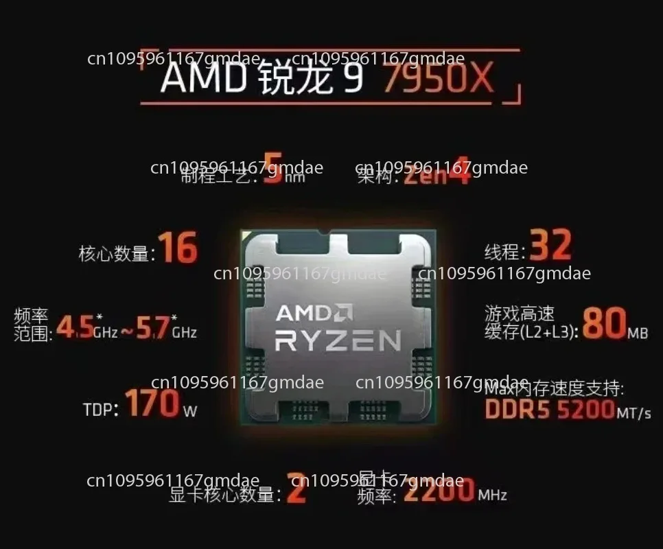 Origina  AMD Ryzen 9 7900X3D / R9 7950X3D /R7 7800X3D Socket AM5 Gaming Desktop Computer processor CPU good