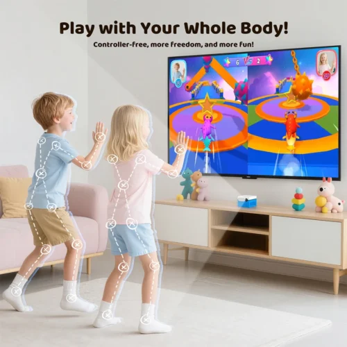 KINHANK MotionX Video Game Console for Kids & Families Ongoing Updates Kids Toy Active Play System Indoor Physical Activity