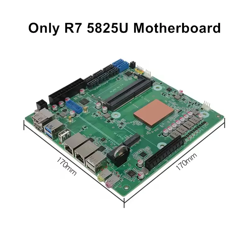 Topton AMD Ryzen 7 5800H 5825U 8-Bay NAS Firewall Motherboard 2*NVMe 8*SATA 2*2.5G LAN 2*DDR4 1*8XPCIE3.0 Gaming ITX Mainboard