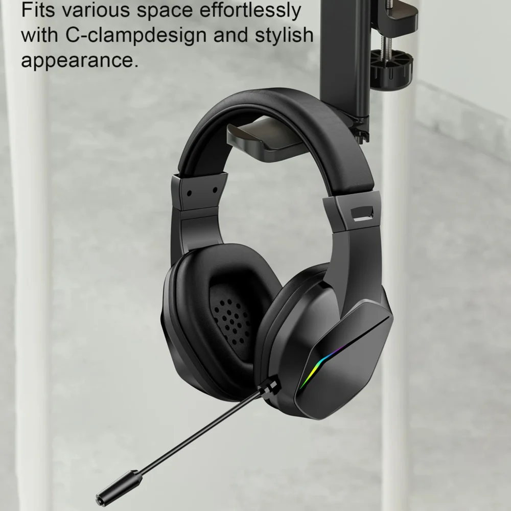 BT Wireless Gaming Headset - LED Light Low Latency Headphones with 40mm Drivers, Omnidirectional Mic, Adjustable Volume for Game