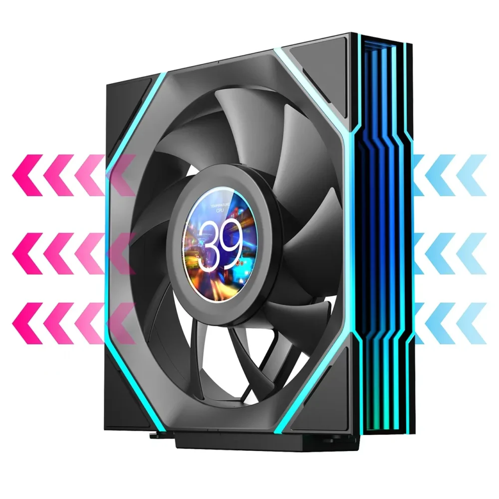 Interstellar V4-LCD 1.5 Inch 60Hz Customize Screen Modular Splicing Infinity Mirror 120mm CPU Case LCD Fan Jungle Leopard