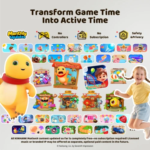 KINHANK MotionX Video Game Console for Kids & Families Ongoing Updates Kids Toy Active Play System Indoor Physical Activity