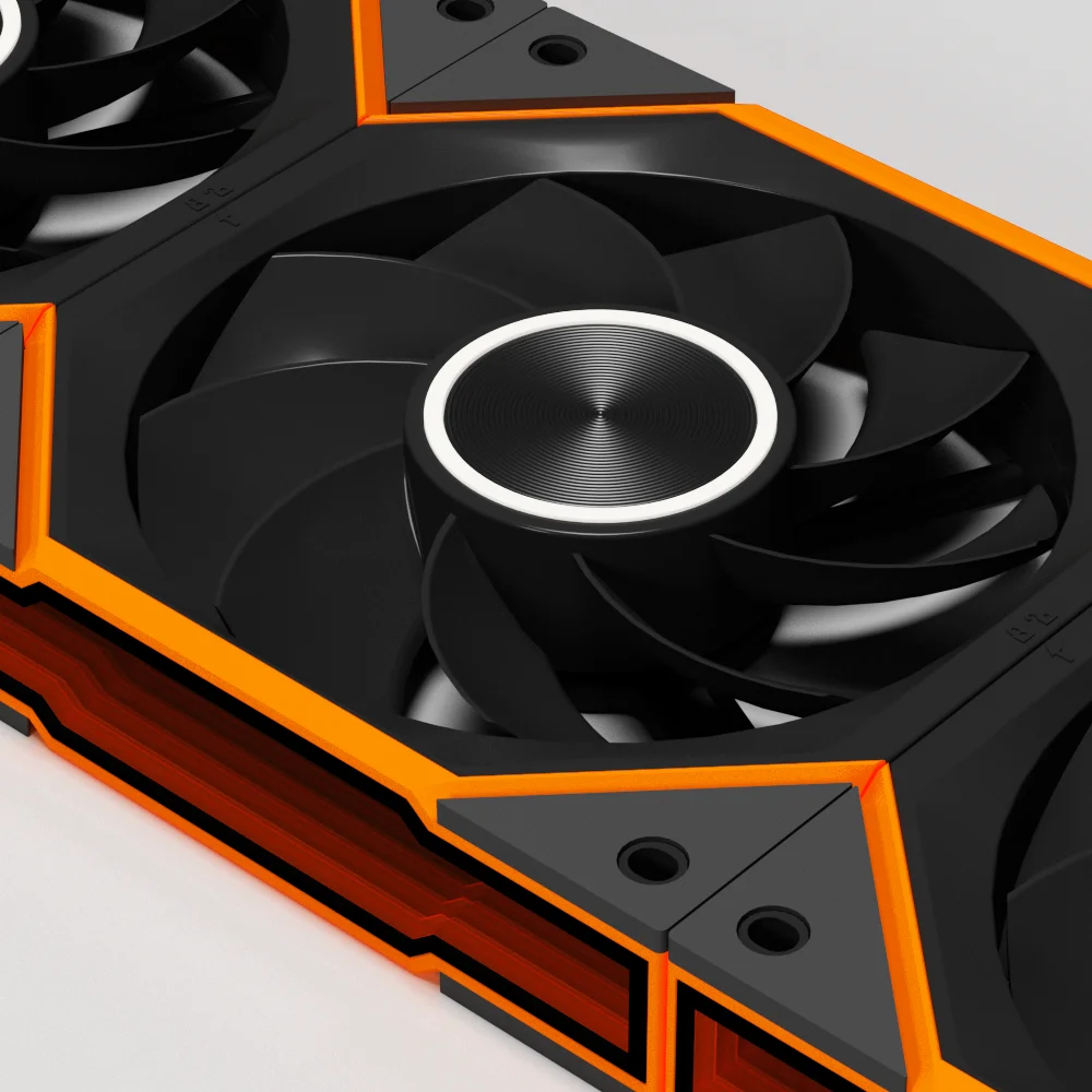 Nollie FAN GC120 ARGB Cooling Fan Modular Stackable Splicing PWM Silent 120mm RGB Fans