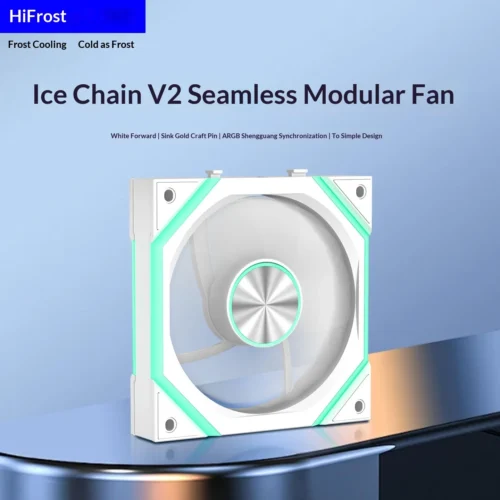 Hifrost Ice Chain Modular 120mm ARGB PC Case Cooling Fans Wireless Thermostatic Sync Lighting For Gaming Chassis CPU Cooler