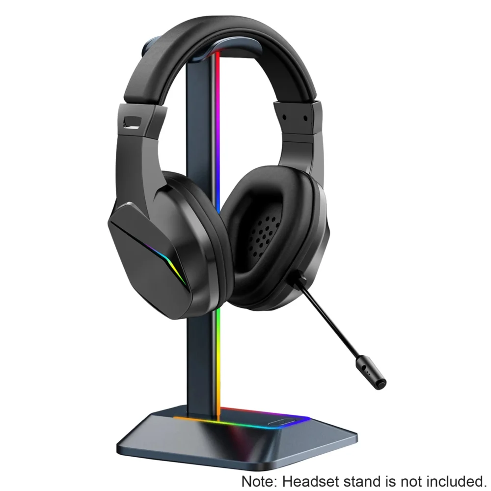 BT Wireless Gaming Headset - LED Light Low Latency Headphones with 40mm Drivers, Omnidirectional Mic, Adjustable Volume for Game