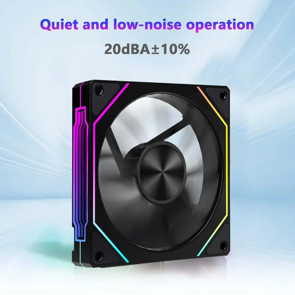 LDPCSJ Prism 4RS 120mm ARGB PC Case Fan with Infinity Mirror Design Motherboard Sync 4PIN PWM CPU Cooler Ventilador