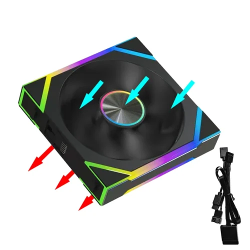 JUMPEAK DS120 Face-Changing ARGB Cooling Fan 360mm 240mm Modular Stackable Splicing 120mm RGB Fans For Gaming PC Case CPU Cooler