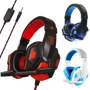 Gaming Headphones 3.5mm Wired PC Bass Stereo Gamer Headset Phone Laptop Earphone Helmet With Microphone For PS4 Xbox One Switch