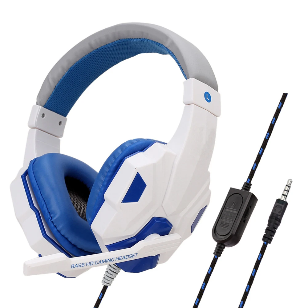 Gaming Headphones 3.5mm Wired PC Bass Stereo Gamer Headset Phone Laptop Earphone Helmet With Microphone For PS4 Xbox One Switch