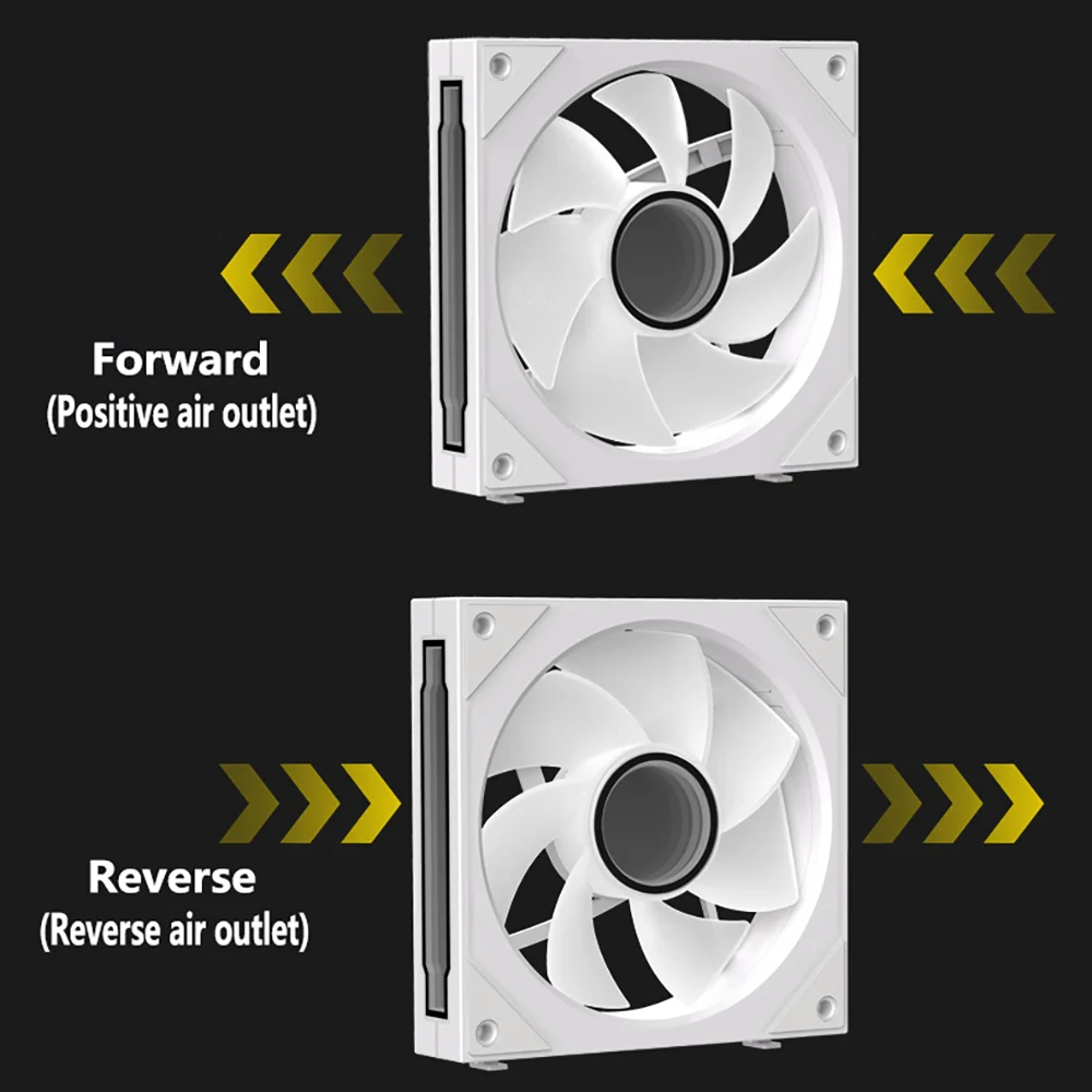 PC case fan 120mm ARGB mirror cycling lighting effect CPU cooling fan 4-pin PWM 58.36CFM fan for computer water cooling