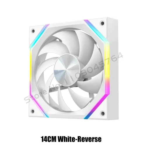140 Case Fan ARGB, Silent 6-30dBa 89CFM Big Airflow, 14CM PC Cabinet 14025 Cooler Support Mobo 5V ARGB SYNC, Reverse Or Forward
