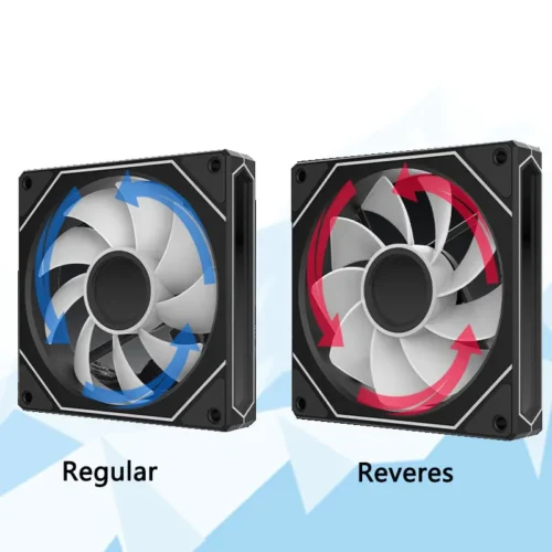 UPSIREN UF-4 12CM Computer Chassis Fan,Infinite Prism ARGB Fan/3 Mirror Surfaces/4 Pin PWM/3PIN ARGB Quiet Cooling Fan